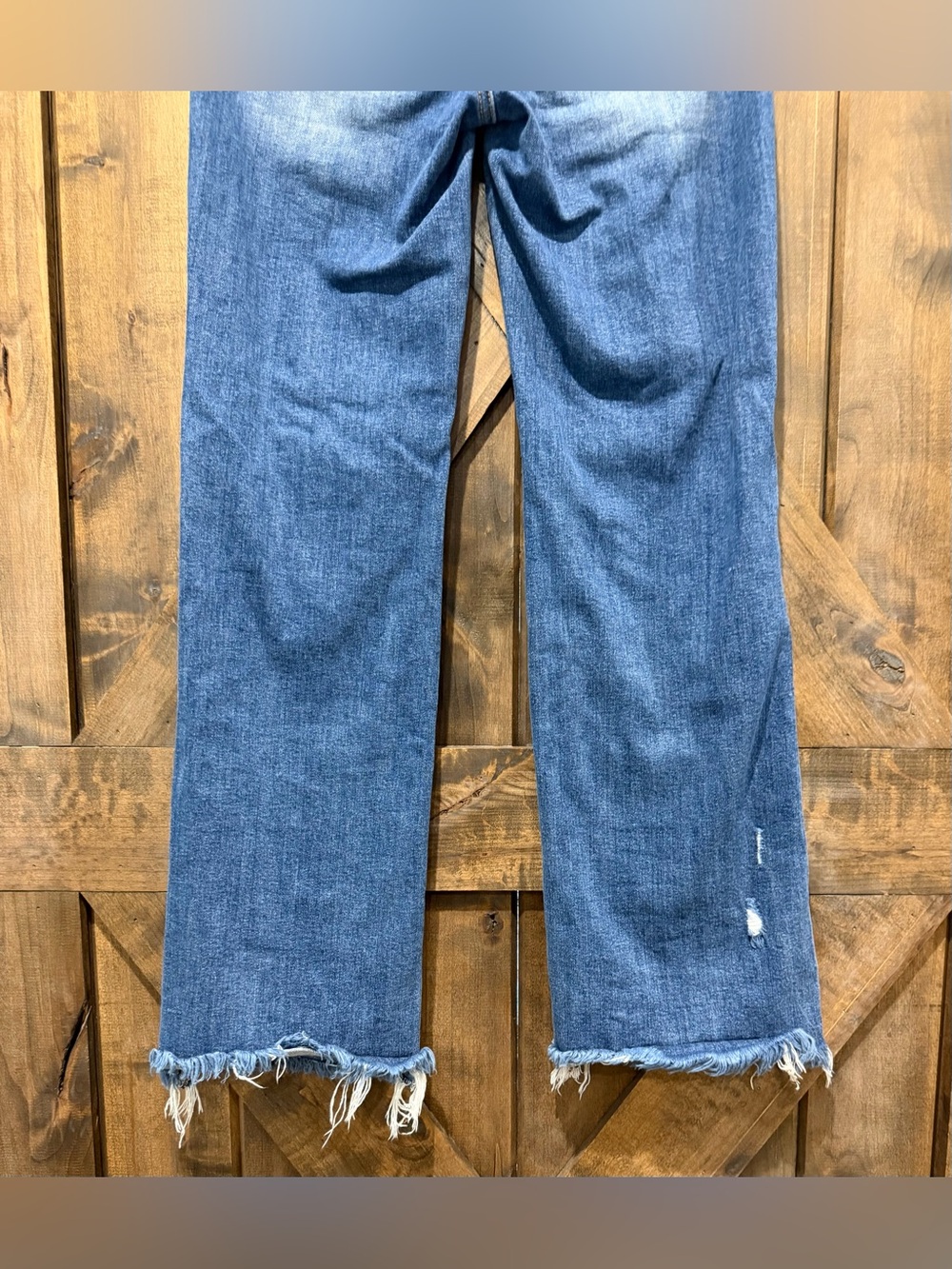 Risen Distressed High Waist Wide Leg Jeans - Picture 4 of 12